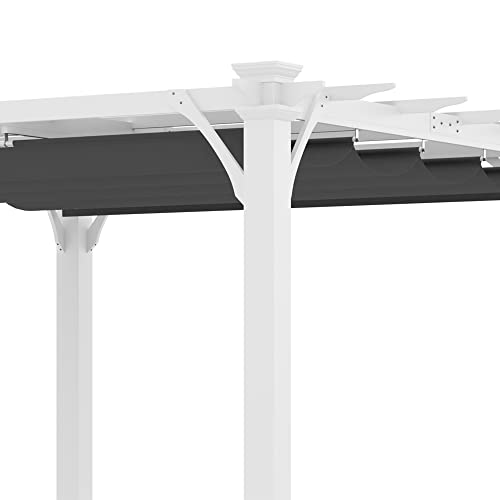 Outsunny 13' x 10' Outdoor Retractable Pergola Canopy, Wood Gazebo Sun Shade Shelter for Grill, Garden, Patio, Backyard, Deck