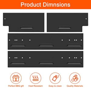 Wind Guard for Blackstone Griddle 22 Inch, 4 Packs Stainless Steel Waterproof Wind Screen Flat Top Grill Accessories, Protect Flame Hold Heat, Compatible with Hood, Black (Fit for 22" Griddle)