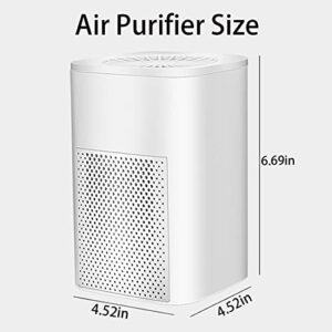 Portable Mini Air Purifier for Desk Home Bedroom Office At Work Low Noise Air Cleaner Better Sleep Night Light True HEPA Filter Desktop Air Purifiers USB Removal Dust Smoke Pollen Odor