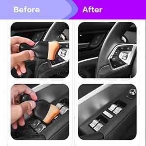 AOCISKA Car Interior Detailing Brush,Soft Bristle Cleaning Brush Car Detailing Brush Dusting Brush,Car Interior Cleaning Tool,Auto Detail Brush Car Dash Duster Brush (Black)