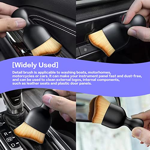 AOCISKA Car Interior Detailing Brush,Soft Bristle Cleaning Brush Car Detailing Brush Dusting Brush,Car Interior Cleaning Tool,Auto Detail Brush Car Dash Duster Brush (Black)