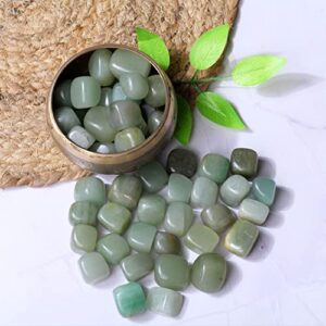 Green Jade Natural Gemstones - Tumbled Crystals - Positive Crystals - Small Crystals Bulk - Stone Chakra Set - Healing Reiki Crystals - Stone to Decoration - Smooth Stones