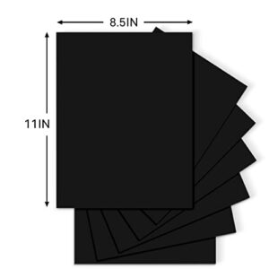 25Sheets Black Cardstock Paper, 8.5 x 11 Card stock for Cricut, Thick Construction Paper for Card Making, Scrapbooking, Craft 90 lb / 250 gsm