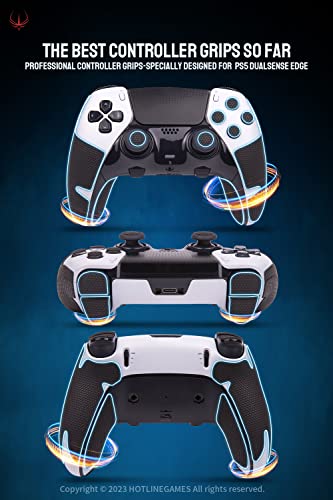 Hotline Games 2.0 Plus Controller Grip Compatible with PS5 Dualsense Edge Controller Controllers Grips Tape, Anti-Slip, Sweat-Absorbent, Easy to Apply (for Handle Grips+Buttons+Triggers)