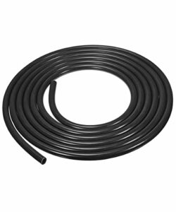 aociska 10 ft silicone vacuum tubing,universal high performance automotive silicone vacuum tubing hose line,1/4" inner diameter hose,automotive replacement vacuum hose line(black)
