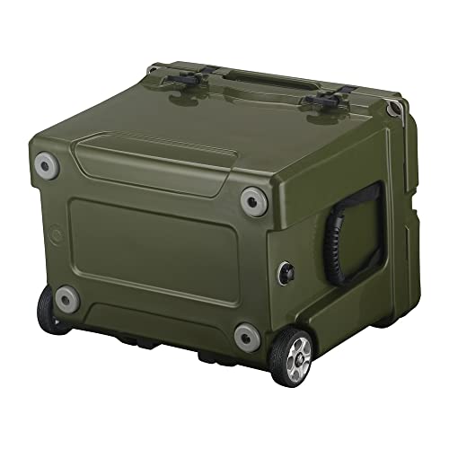 FOROUT Hard Cooler with Wheels and Handle, 40 Quart Ice Chest with Wheels Keeping Ice Cold for Days, Great for The Beach, Boat, Travel,Fishing, Barbecue or Camping Army Green