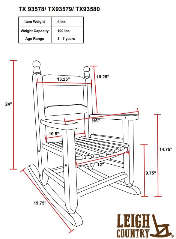 Leigh Country Heartland Junior Rocker-White Rocking Chair