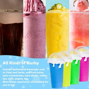 Slushy Cup Maker,Large Slushie Maker Cup 500ml,Double Layers Silicone Slushie Cup Maker Squeeze Cup,Quick Frozen Magic Slushy Maker Cup,DIY Slush Cup,Cool Stuff Gifts for Kids and Family - Pink