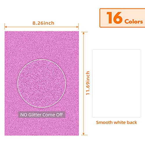 Color Card Stock Paper Linen Texture Mixed Glitter for Craft, Compatible with Cricut Explore Air