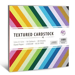 Color Card Stock Paper Linen Texture Mixed Glitter for Craft, Compatible with Cricut Explore Air