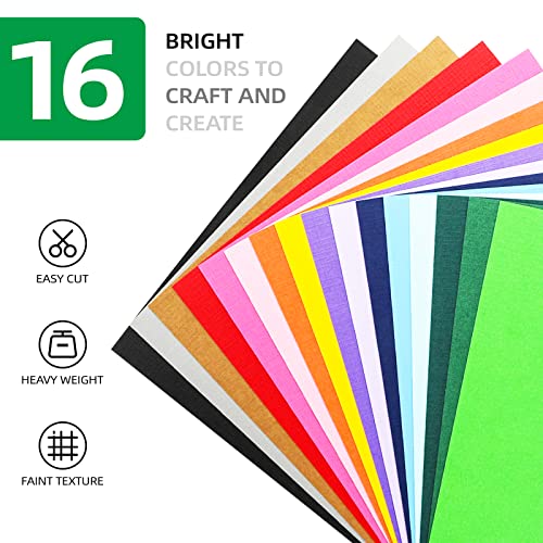 Color Card Stock Paper Linen Texture Mixed Glitter for Craft, Compatible with Cricut Explore Air