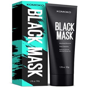 komoko blackhead remover mask (1.76 oz), peel off face mask for men and women, charcoal face mask for deep cleansing, face mask skin care peel off, facial mask for blackheads, excess oil, dirts, pores