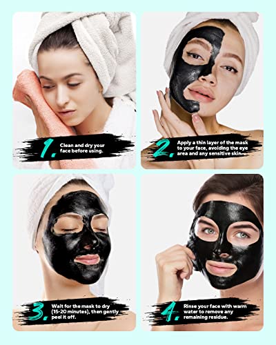 Komoko Blackhead Remover Mask (1.76 oz), Peel Off Face Mask for Men and Women, Charcoal Face Mask for Deep Cleansing, Face Mask Skin Care Peel Off, Facial Mask for Blackheads, Excess oil, Dirts, Pores