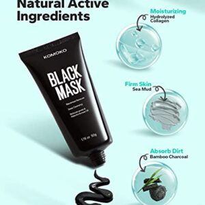 Komoko Blackhead Remover Mask (1.76 oz), Peel Off Face Mask for Men and Women, Charcoal Face Mask for Deep Cleansing, Face Mask Skin Care Peel Off, Facial Mask for Blackheads, Excess oil, Dirts, Pores