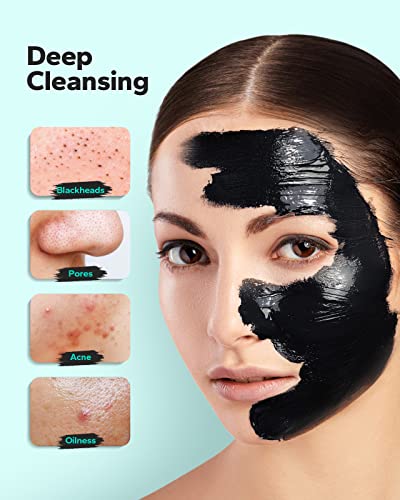 Komoko Blackhead Remover Mask (1.76 oz), Peel Off Face Mask for Men and Women, Charcoal Face Mask for Deep Cleansing, Face Mask Skin Care Peel Off, Facial Mask for Blackheads, Excess oil, Dirts, Pores