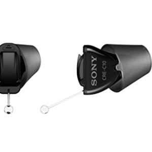 Sony CRE-C10 Self-Fitting OTC Hearing Aid for Mild to Moderate Hearing Loss, Black