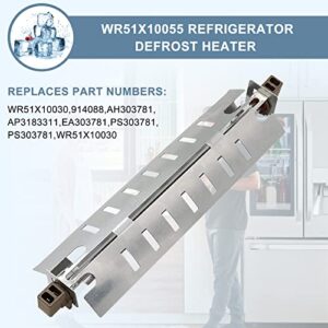 WR51X10055 Refrigerator Defrost Heater Kit,Temperature Sensor WR55X10025,High Limit Thermostat WR50X10068 with Screwdriver Replacement for G-e