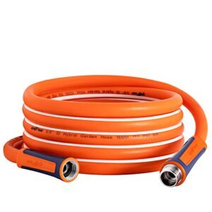gotron short leader garden hose - 5/8" x 50 ft - flexible and durable hybrid pvc garden hose with 100% drinking safe design, lightweight & kink-resistant for easy watering, 3-year warranty included!