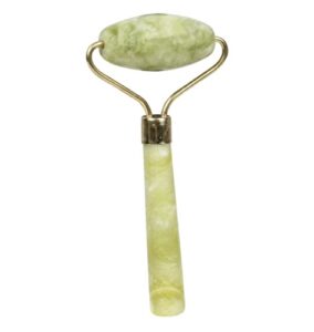jade roller anti aging massage and lymph drainage tool, for neck eyes and body. wrinkles and fine lines