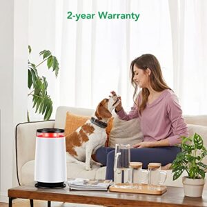 H13 True HEPA Air Purifier for Home to 219 ft² 24dB Quiet, with Orange Night Light,Removing 99.99% Dust, Pet Dander, Allergies for Bedroom Office Living Room