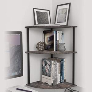 JOIN IRON Desktop Corner Stand, 3 Level Corner Storage Organizer, for Small Spaces, Home Office, Kitchen, Bathroom, 11.8 "L x 11.8" W x 19.2 "H