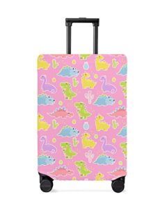 travel luggage cover cute dinosaur children cartoon cactus pink girl anti-scratch luggage protector personalized suitcase cover washable suitcase protector with concealed zipper fits 29-32in luggage