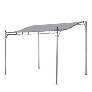 aweather steel outdoor pergola gazebo patio canopy shelter outdoor sun shade for door porch,garden, backyard,grill (grey)