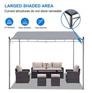 Aweather Steel Outdoor Pergola Gazebo Patio Canopy Shelter Outdoor Sun Shade for Door Porch,Garden, Backyard,Grill (Grey)