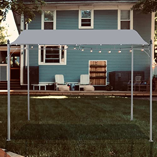 Aweather Steel Outdoor Pergola Gazebo Patio Canopy Shelter Outdoor Sun Shade for Door Porch,Garden, Backyard,Grill (Grey)