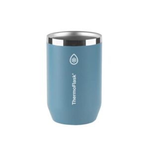 thermoflask premium quality vacuum insulated can cooler, standard size, 12 ounce, dusty blue