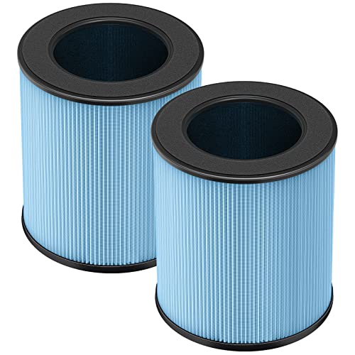 MK03 Air Filter Replacement Compatible with AROEVE MK03 and POMORON MJ003H Air Purifier, 4-in-1 High-Efficiency H13 HEPA MK03 MJ003H Air Cleaner Filter, Part Number DH-JH03, MJ003H-RF, 2 Pack