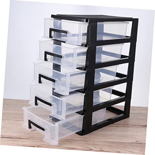 HAPINARY Storage Bins for Clothes Black Dresser Set Clear Container Plastic Organizer Drawers Desktop Drawer Case Plastic Storage Bins with Drawers Storage Rack Locker Storage Box Paper