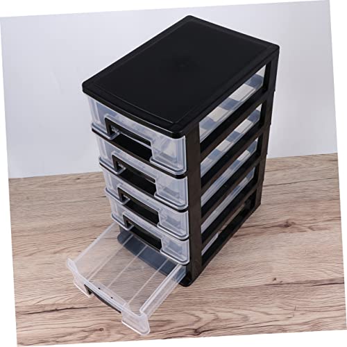 HAPINARY Storage Bins for Clothes Black Dresser Set Clear Container Plastic Organizer Drawers Desktop Drawer Case Plastic Storage Bins with Drawers Storage Rack Locker Storage Box Paper