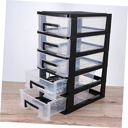 HAPINARY Storage Bins for Clothes Black Dresser Set Clear Container Plastic Organizer Drawers Desktop Drawer Case Plastic Storage Bins with Drawers Storage Rack Locker Storage Box Paper