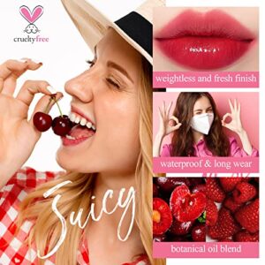 bayfree Lip Tint Stain Set, Lip Stain Long Lasting Waterproof, Lightweight, Non-sticky, Transfer-Proof, Matte Finish Lip Makeup (made into jam)