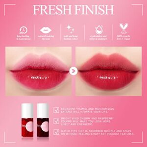 bayfree Lip Tint Stain Set, Lip Stain Long Lasting Waterproof, Lightweight, Non-sticky, Transfer-Proof, Matte Finish Lip Makeup (made into jam)