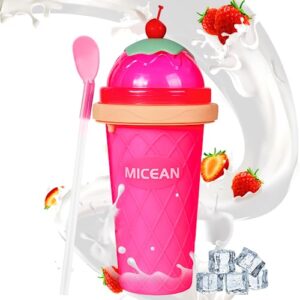 Slushy cup Slushie Maker Cup,Frozen Magic Slushy Cup - Create Delicious Slushies Anywhere with This Fun and Cool Slushie Maker Cup! Includes Lids and Straws . Perfect for TikTok Trends and Cool Gadgets Fans -New Pink