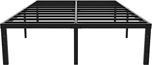 Sealvvos 14 inch King Bed Frame Metal Platform Mattress Foundation with Steel Slat Support, No Box Spring Needed, Easy Assembly, Black