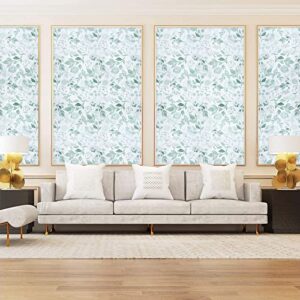 Melwod Green Breezy Leaves Peel and Stick Wallpaper 17.7” x 78.7” Neutral Watercolor Floral Leaf Contact Paper Self-Adhesive Vinyl for Drawer Cabinets Furniture Accent Walls