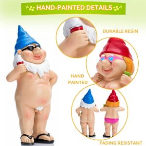 Garden Statues 4.7 Inch Garden Gnomes Outdoor for Garden Decor Yard Decor Funny Gifts