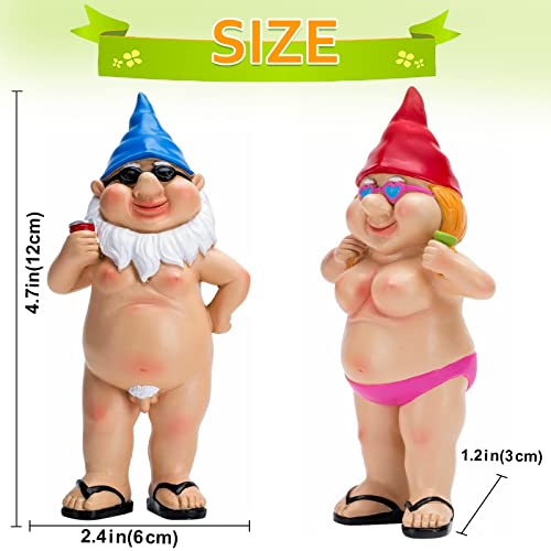 Garden Statues 4.7 Inch Garden Gnomes Outdoor for Garden Decor Yard Decor Funny Gifts