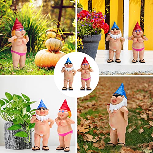 Garden Statues 4.7 Inch Garden Gnomes Outdoor for Garden Decor Yard Decor Funny Gifts