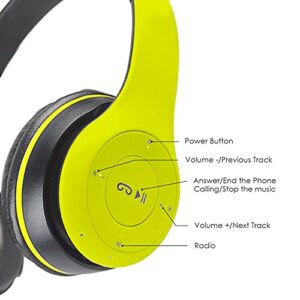 EWODE Bluetooth Headphones Wireless Rechargeable Super Bass Over-Ear Headphones. Volume Control for Kids. Compatible with Apple and Android. Foldable and Lightweight with Built-in Mic