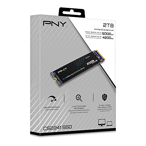 PNY CS2241 2TB M.2 NVMe Gen4 x4 Internal Solid State Drive (SSD) - M280CS2241-2TB-RB