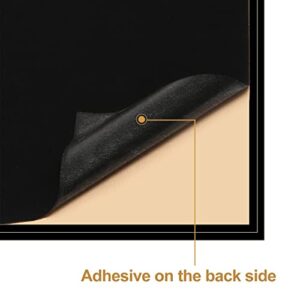 YaoHui 3PCS Self Adhesive Felt Sheet, Felt Sheets with Adhesive Backing, Peel and Stick Felt Sheets Adhesive Backed, A4 Size Felt Adhesive Sheet (8.3" x 11.8", Black)