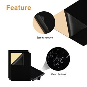 YaoHui 3PCS Self Adhesive Felt Sheet, Felt Sheets with Adhesive Backing, Peel and Stick Felt Sheets Adhesive Backed, A4 Size Felt Adhesive Sheet (8.3" x 11.8", Black)