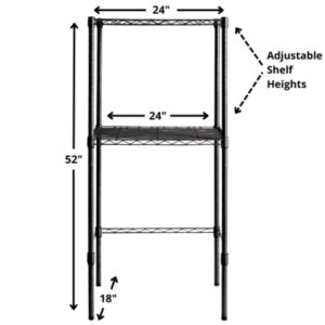 DormCo Suprima® - Mini Shelf Supreme - Adjustable Metal Shelving Unit - Black