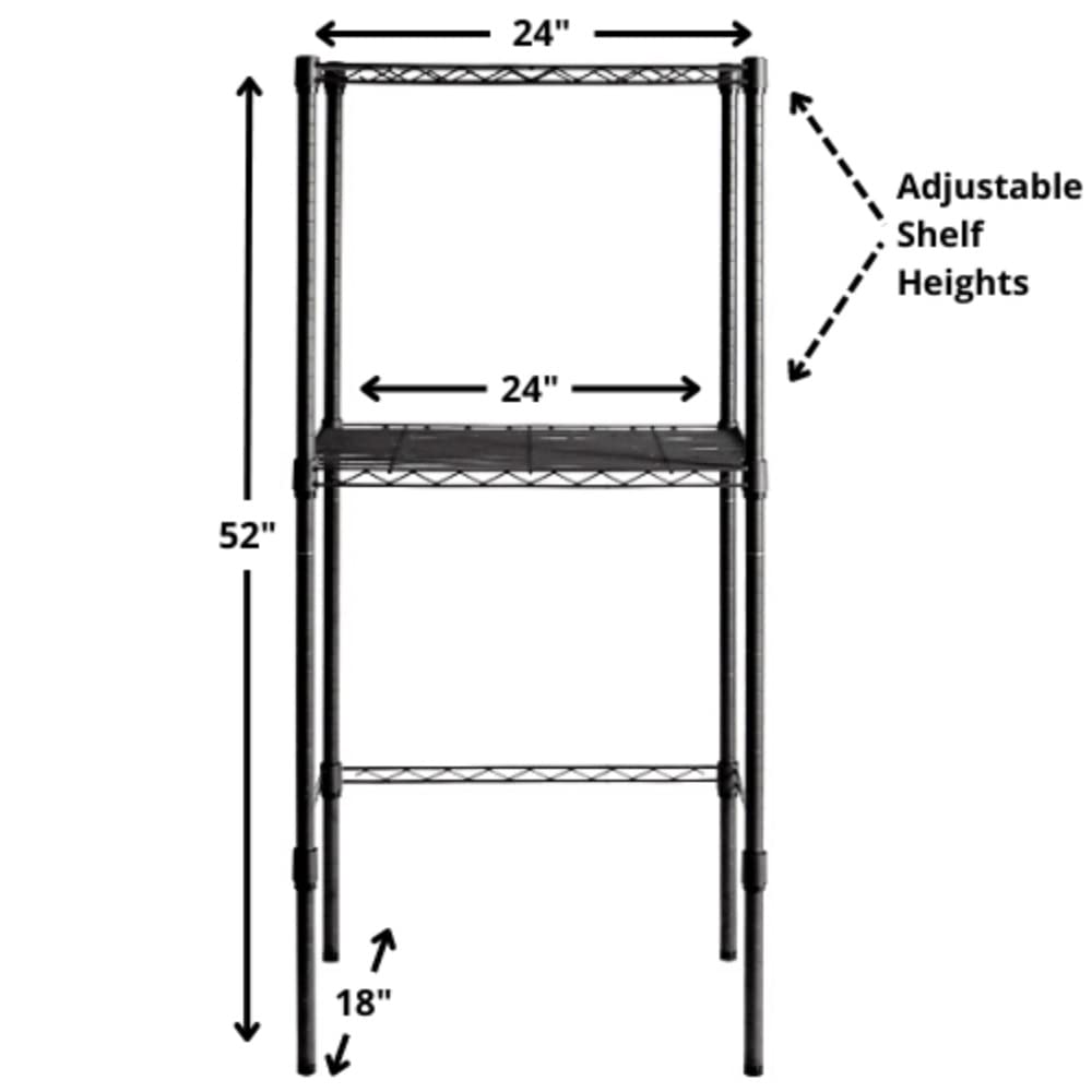 DormCo Suprima® - Mini Shelf Supreme - Adjustable Metal Shelving Unit - Black