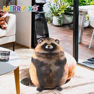 MerryXD Cat Plush Body Pillow, 13inch Soft Steppe & Kitten Plushies, Cute Stuffed Animals, Pallas Cat & Fox & Raccoon Plush Pillows, Comfortable Big Plush Toys Gifts for Kids, Girls, Boys, Girlfriend