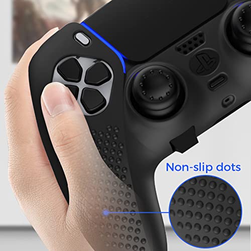 KOEBSHPE PS5 Edge Controller Anti-Slip Protective Cover, Ergonomic Soft Rubber Protective Case Cover for Playstation 5 PS5 Edge Controller with Thumb Grips and Triggers Extenders(Two Packs)